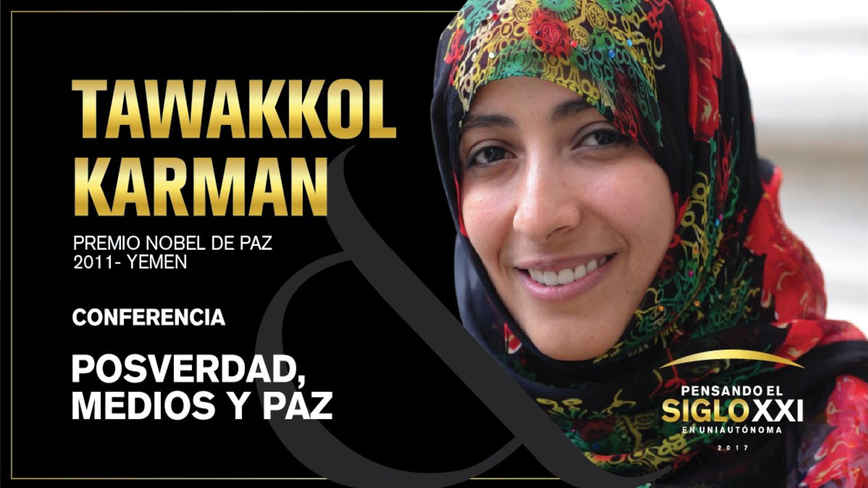 Tawakkol Karman participates in "Thinking in 21st Century" in Colombia